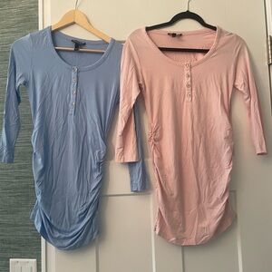 Pink and blue Isabella Oliver maternity top
